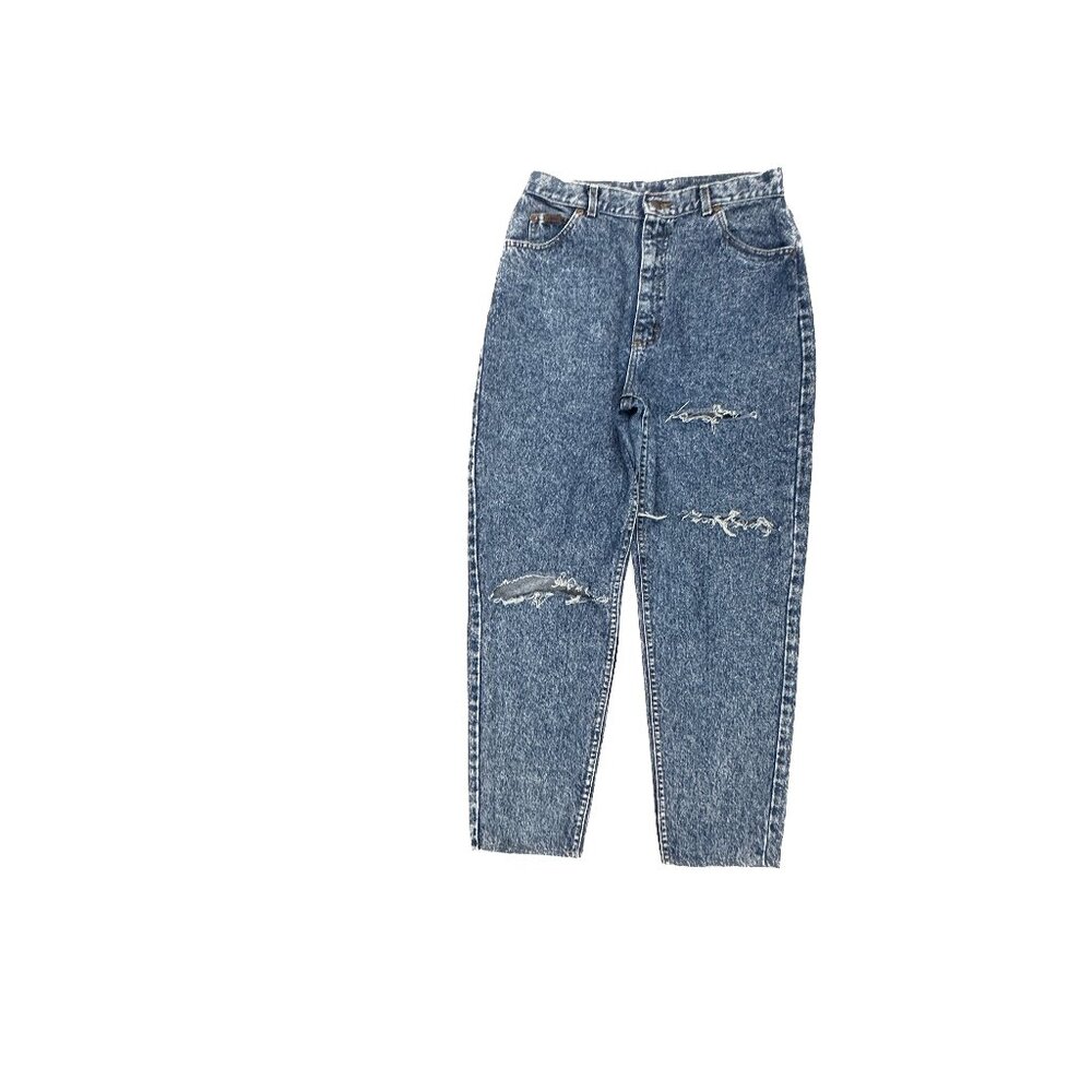 Lee Distressed Straight Women's size‎ 16P Dark Wash Blue Denim Jeans